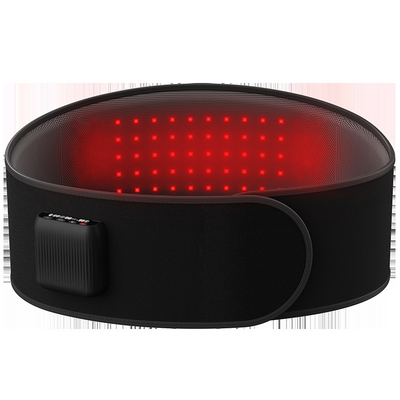 Rechargeable Waist Massage Belt Hot Wave Lumbar Support Vibration Red Light Therapy