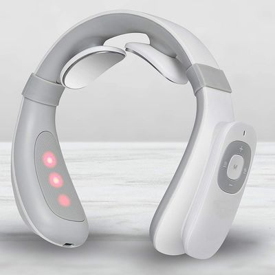 Skin Friendly EMS Wireless Neck Massager TENS Pulse Red Light Therapy OEM ODM