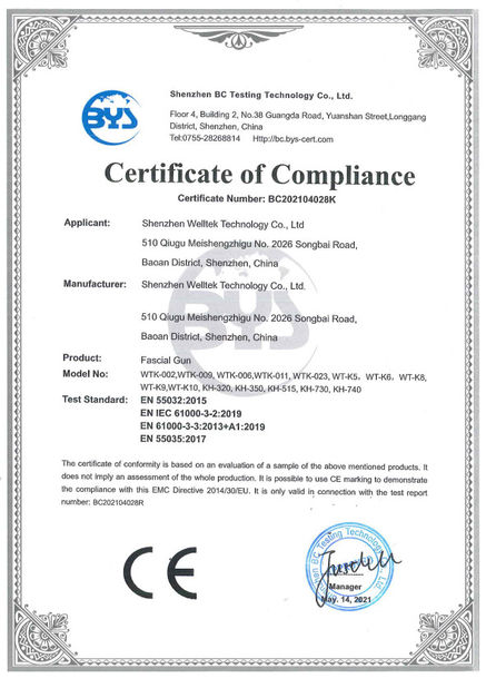 China Shenzhen Welltek Technology Co., Ltd. Certification