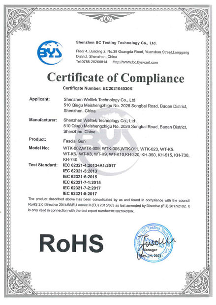 China Shenzhen Welltek Technology Co., Ltd. Certification